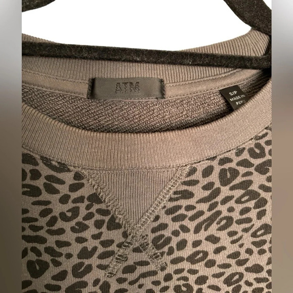 ATM ANTHONY THOMAS MELILLO French Terry Leopard Sweatshirt Size S - Picture 5 of 10